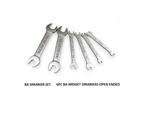 6PC BA MIDGET SPANNERS OPEN ENDED